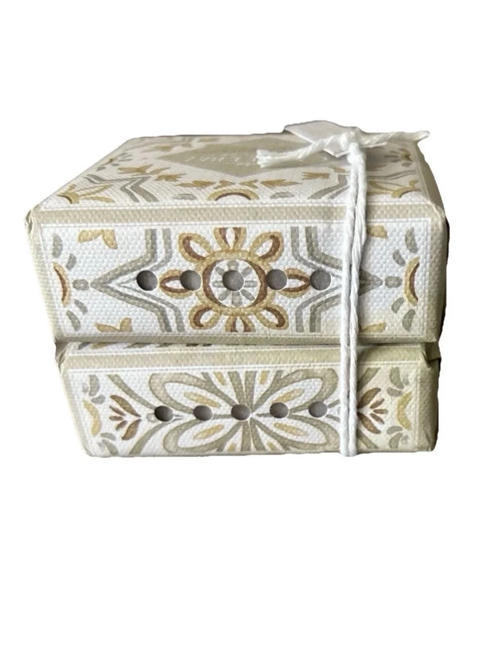 Castelbel Almond & Goat's Milk Scented Soap - White & Gold Set of 2